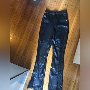 Black vegan leather pants from Abercrombie